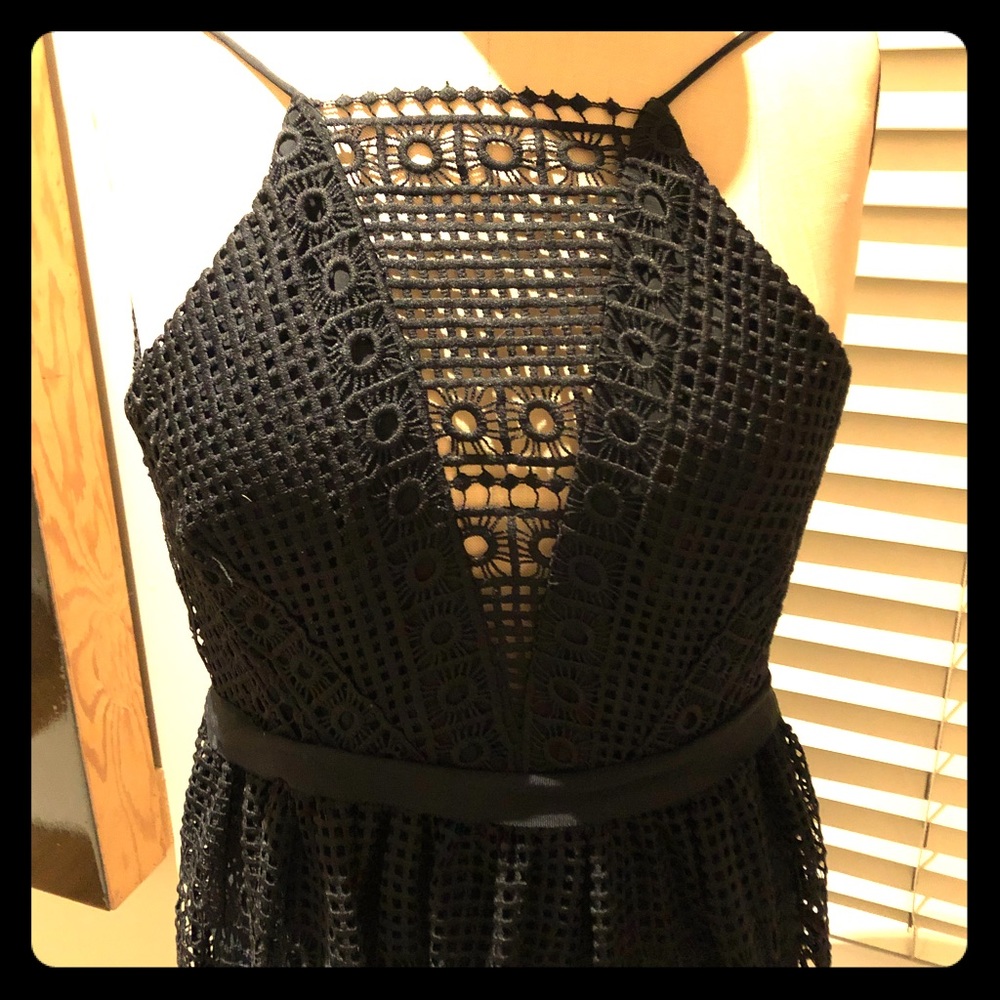Beautiful Black Crochet Cynthia Rowley Dress